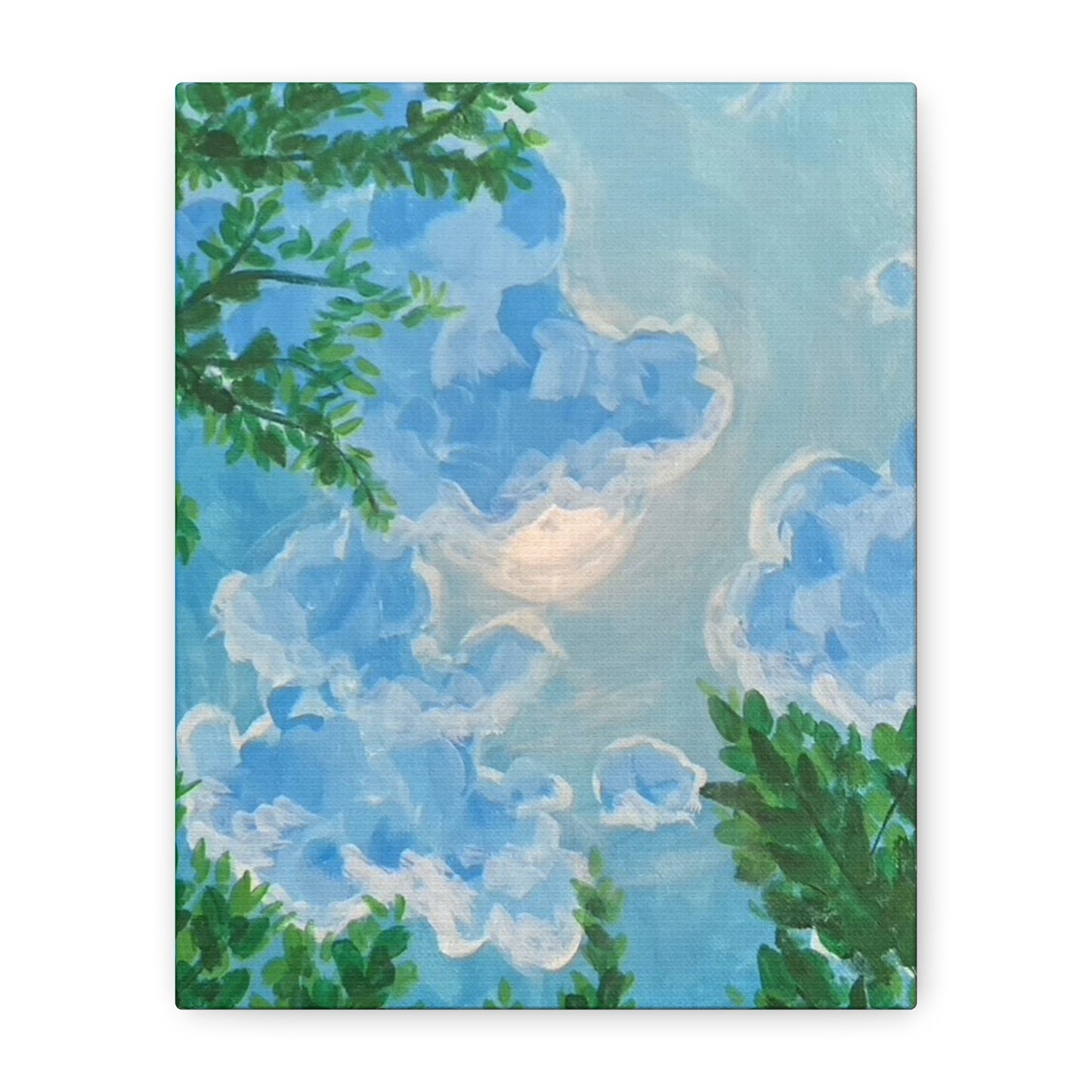 Looking up to the Sky - Original Painting Canvas Print; optimistic reminder to put in your space