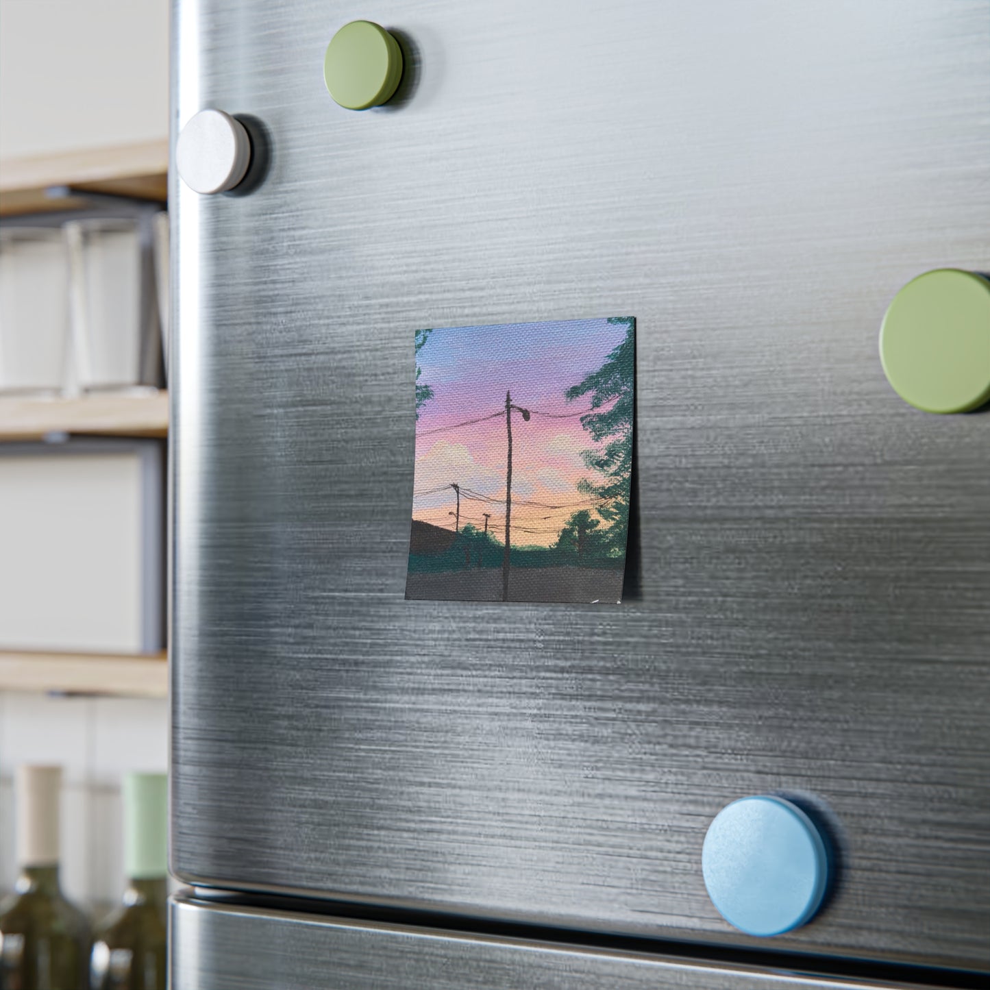 Sunset Suburb Painting Post-it Note Pads | Artistic Sticky Notes for Organization, Gifts, Office Decor, Home, & Study