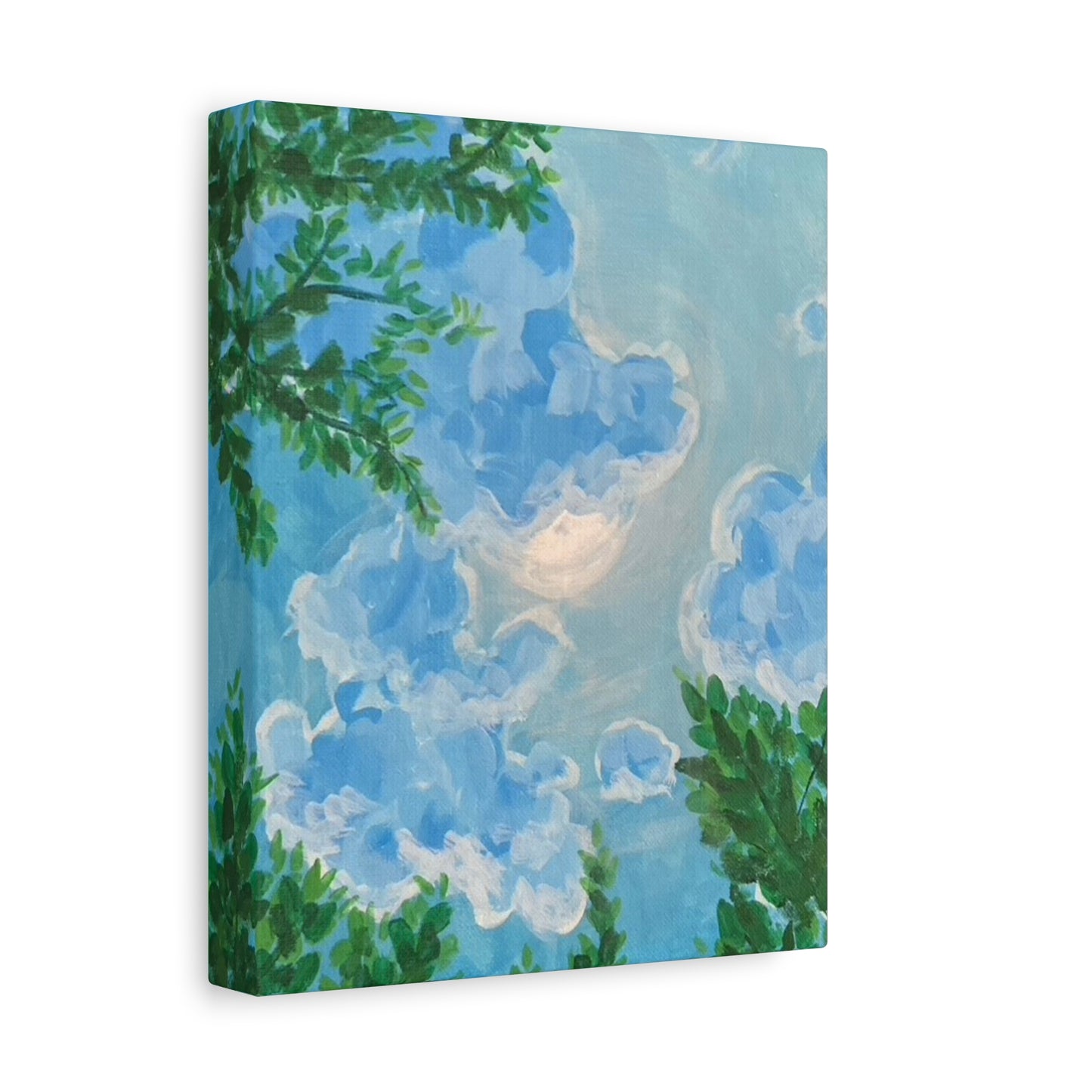 Looking up to the Sky - Original Painting Canvas Print; optimistic reminder to put in your space