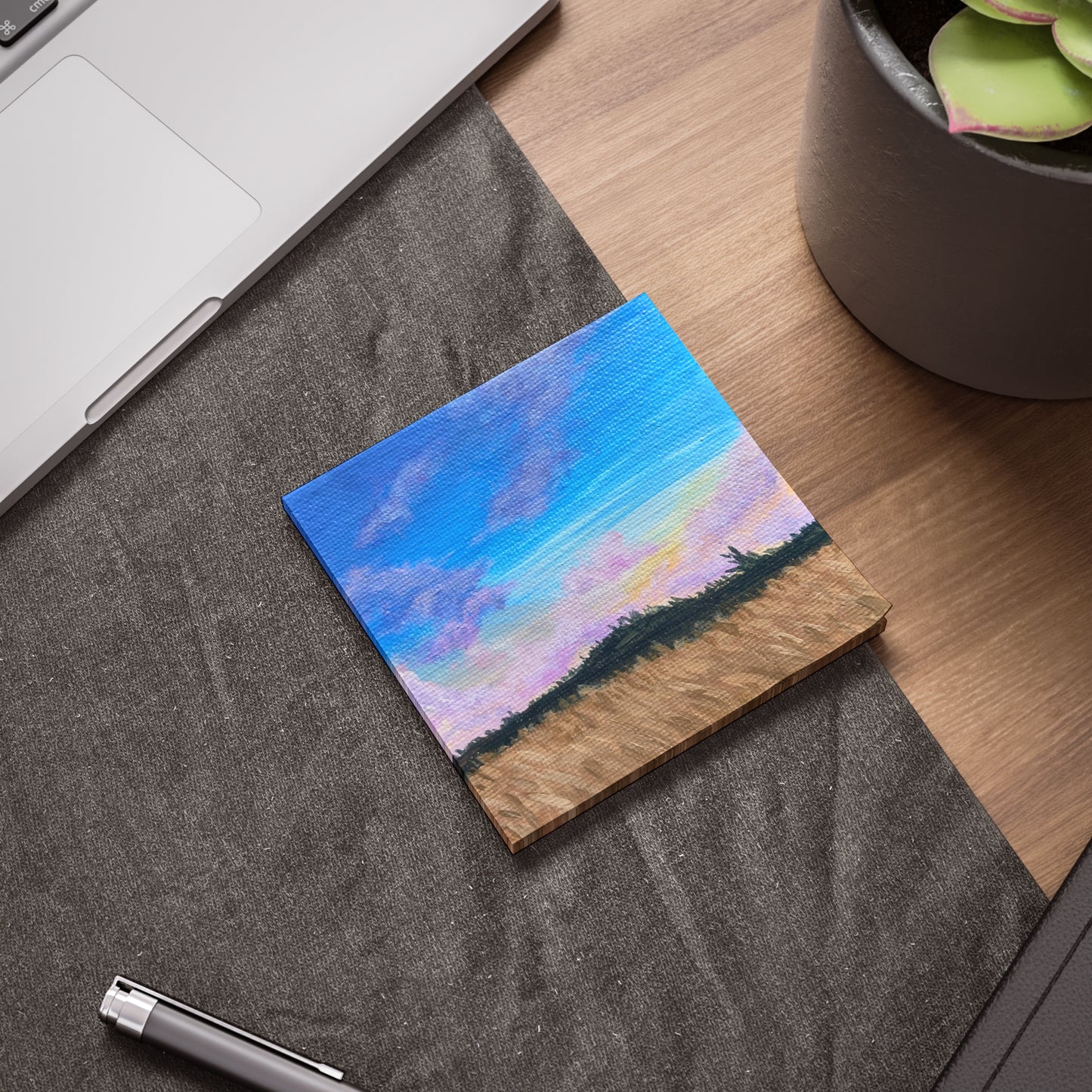 Scenic Field Painting Post-it Note Pads | Artistic Sticky Notes for Organization, Gifts, Office Decor, Home, & Study