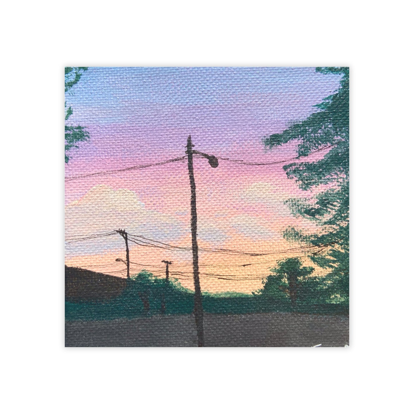Sunset Suburb Painting Post-it Note Pads | Artistic Sticky Notes for Organization, Gifts, Office Decor, Home, & Study
