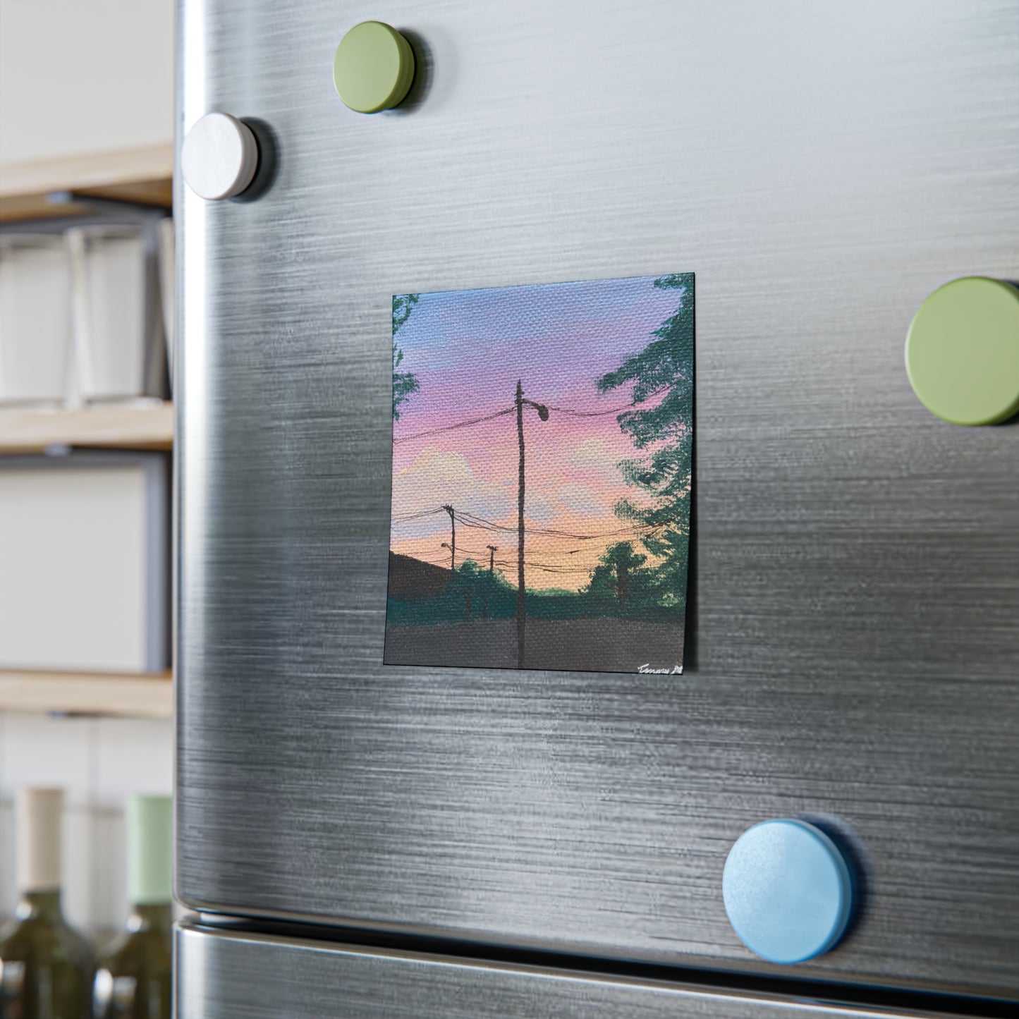 Sunset Suburb Painting Post-it Note Pads | Artistic Sticky Notes for Organization, Gifts, Office Decor, Home, & Study