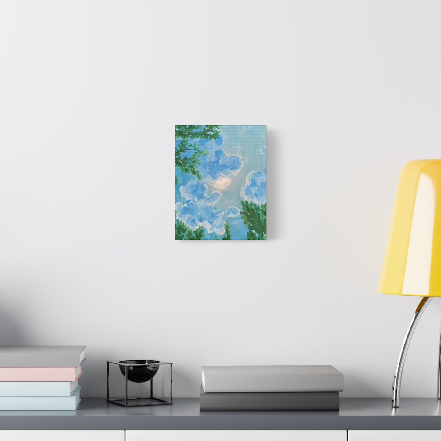 Looking up to the Sky - Original Painting Canvas Print; optimistic reminder to put in your space