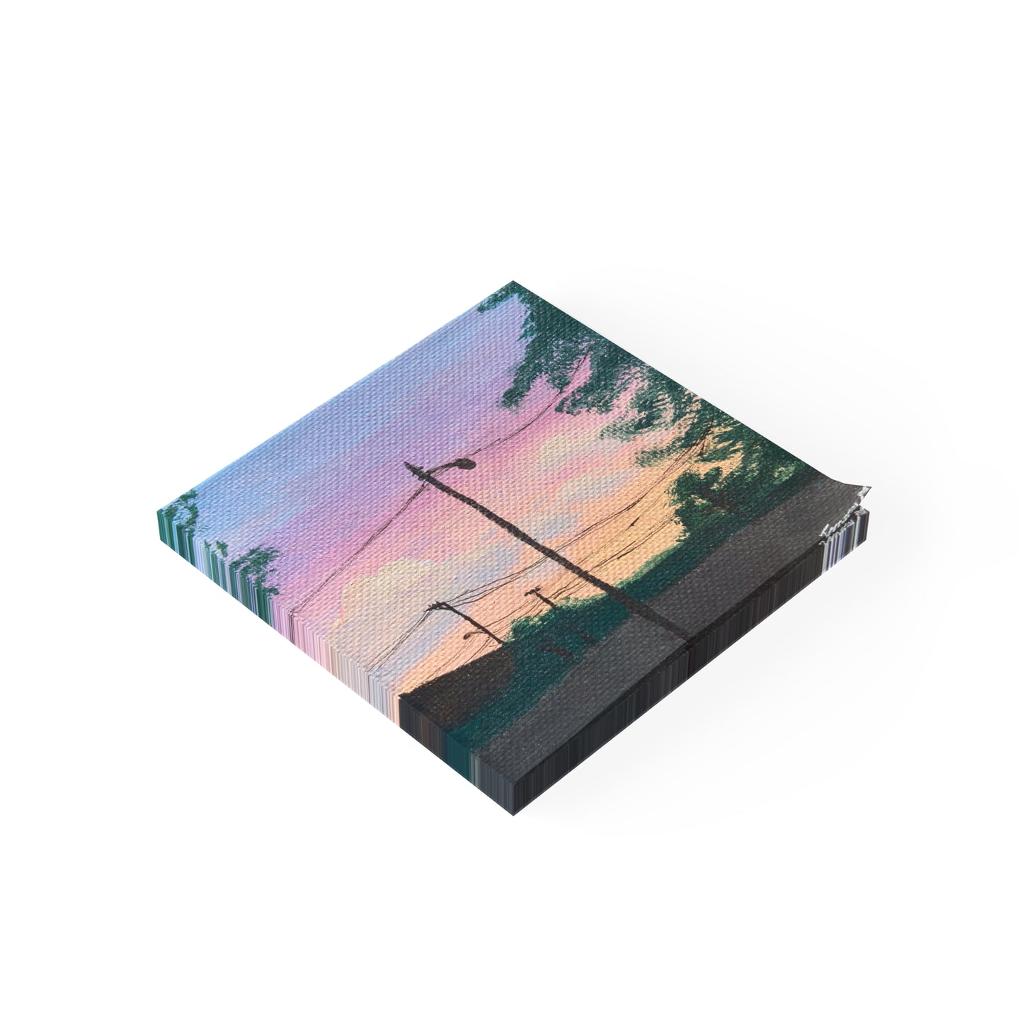 Sunset Suburb Painting Post-it Note Pads | Artistic Sticky Notes for Organization, Gifts, Office Decor, Home, & Study